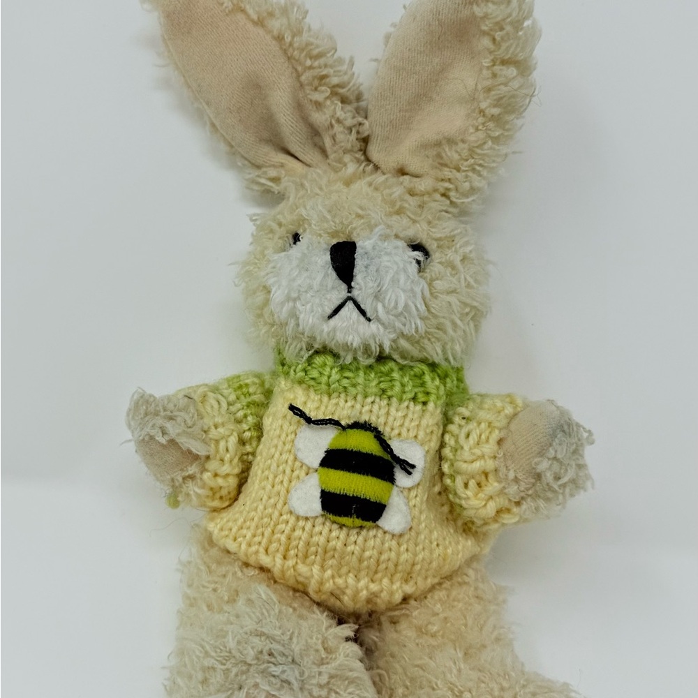 Plush Bunny Toy with Yellow Sweater